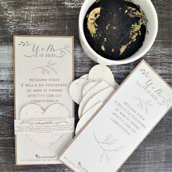 segnaposto segnalibro matrimonio ecologico ecofattoart